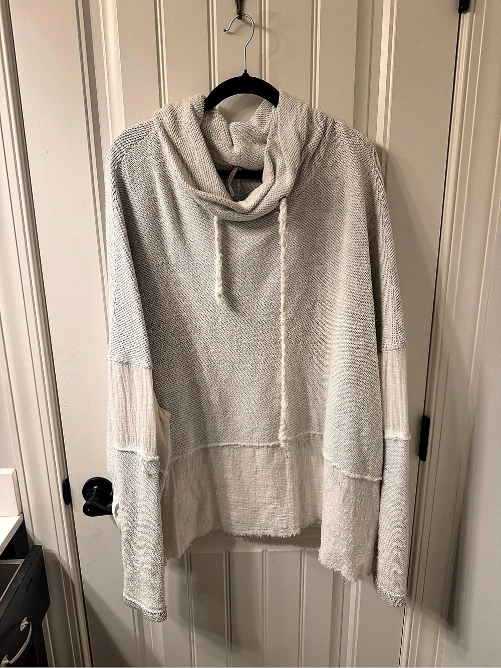 Free People Beach Cocoon Cowl Pullover Cream
